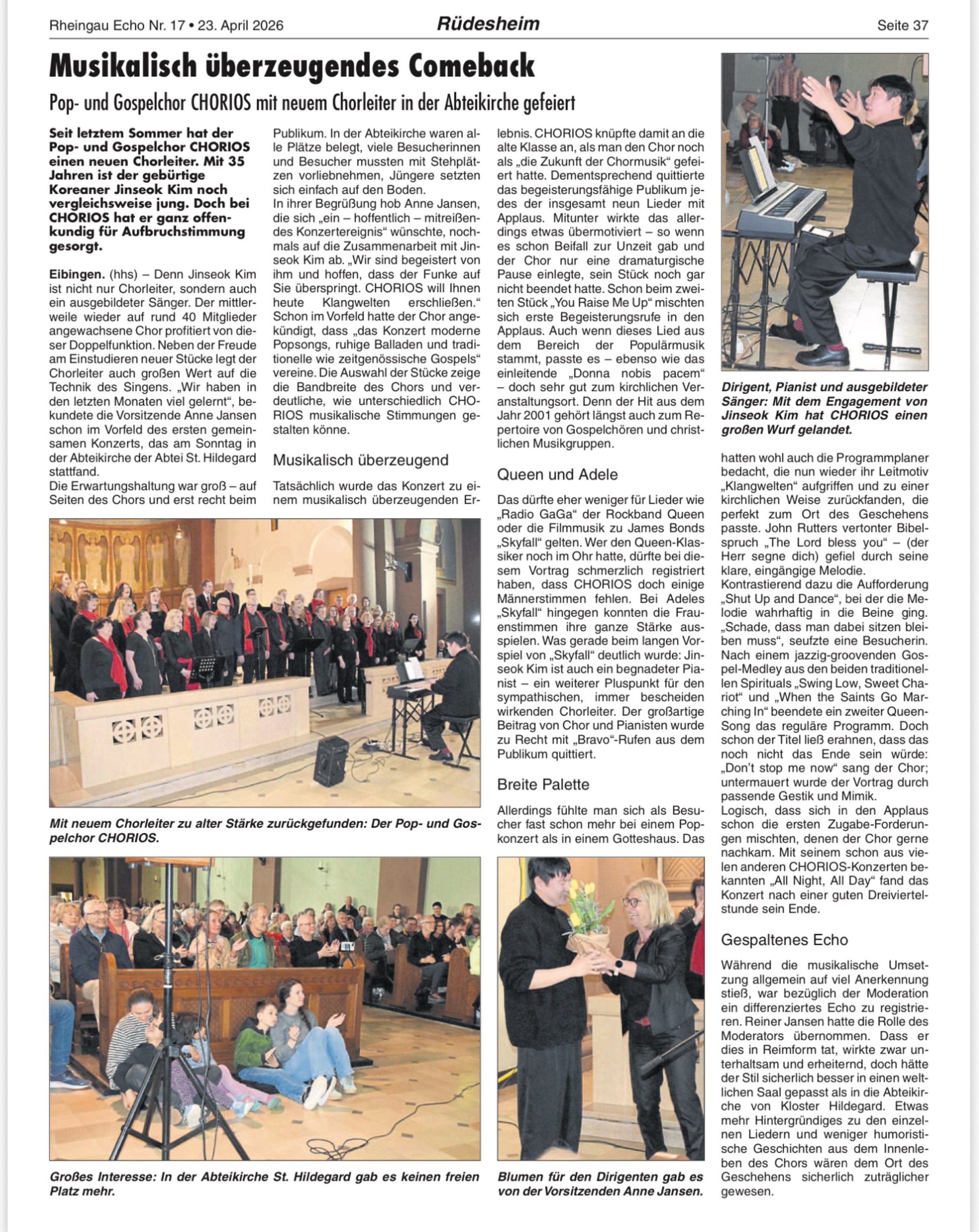 Artikel aus dem Wiesbadener Kurier  
