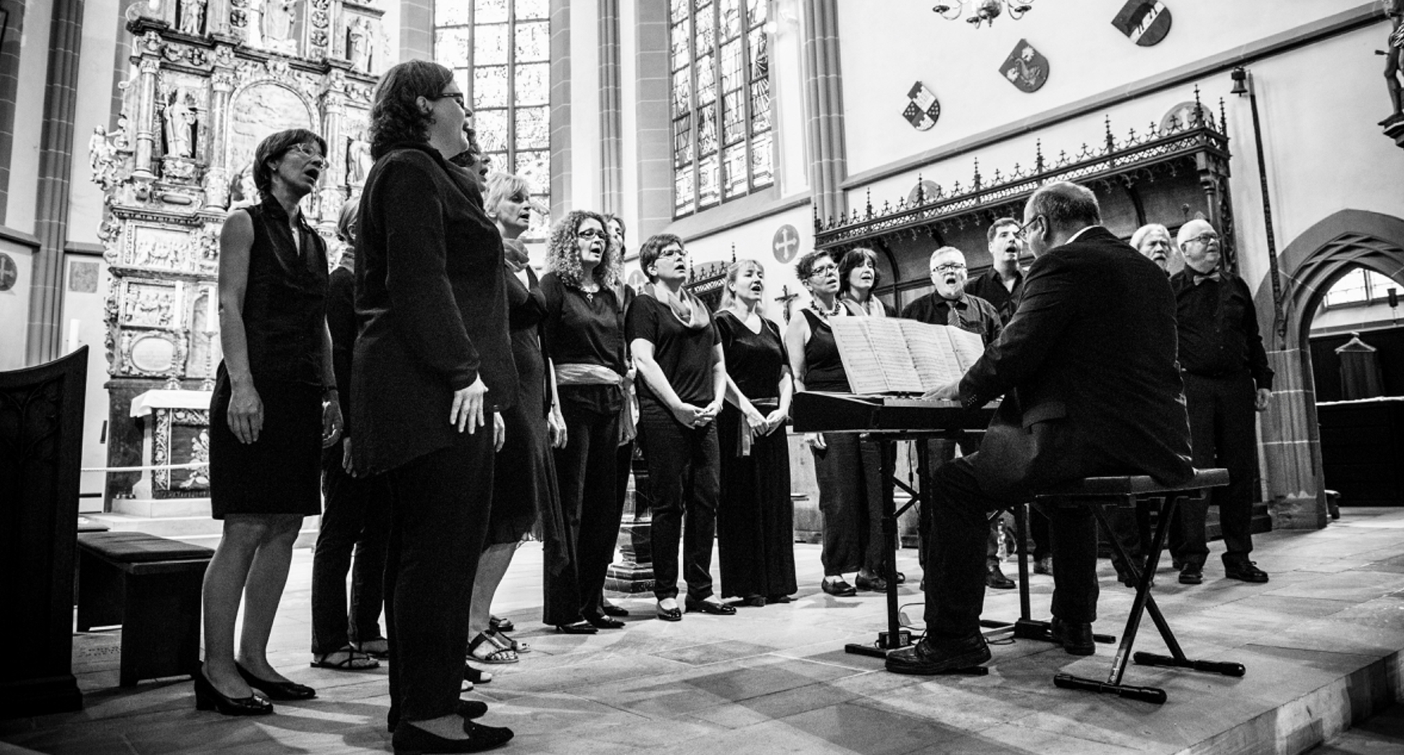 Chorios singt auf einer Hochzeit in Kiedrich